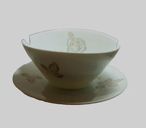 Rosenthal Continental Classic Rose Soße Schüssel Boot weiß braun & gold MCM aus altem Lagerbestand - Bild 1 von 4
