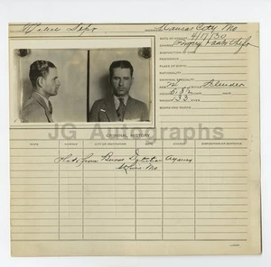Hoja de reservas de policía - Leonard Mitchell/Falgery - Kansas City, Missouri - 1930 - Imagen 1 de 2