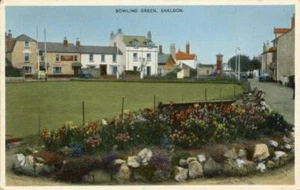 PRINTED POSTCARD OF THE BOWLING GREEN, SHALDON, (NEAR NEWTON ABBOT), DEVON - Picture 1 of 2
