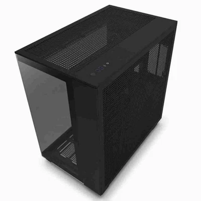 NZXT H9 Flow Black Mid Tower ATX Tempered Glass PC Gaming Case - Image 1 of 4