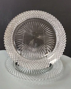 2 Anchor Hocking Miss America Dinner Plates Depression Glass 10.25" - Picture 1 of 1