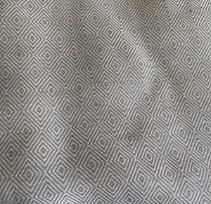Ikea FJADERMOTT Curtains, 1 pair, White/Gray-Green 57" x 98", Geometric, NEW - Picture 1 of 6