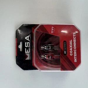 MESA M1 Series Coaxial Interconnects 17 FT RCA Stereo Audio Cable Red/Black - Picture 1 of 3