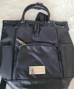 Versace Parfums Drawstring Backpack Black Great Condition  - Picture 1 of 7
