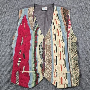 Vintage Coogi Sweater Vest Mens 3XL Multicolor 3D Knit Made In Australia 90s Y2K - Picture 1 of 14