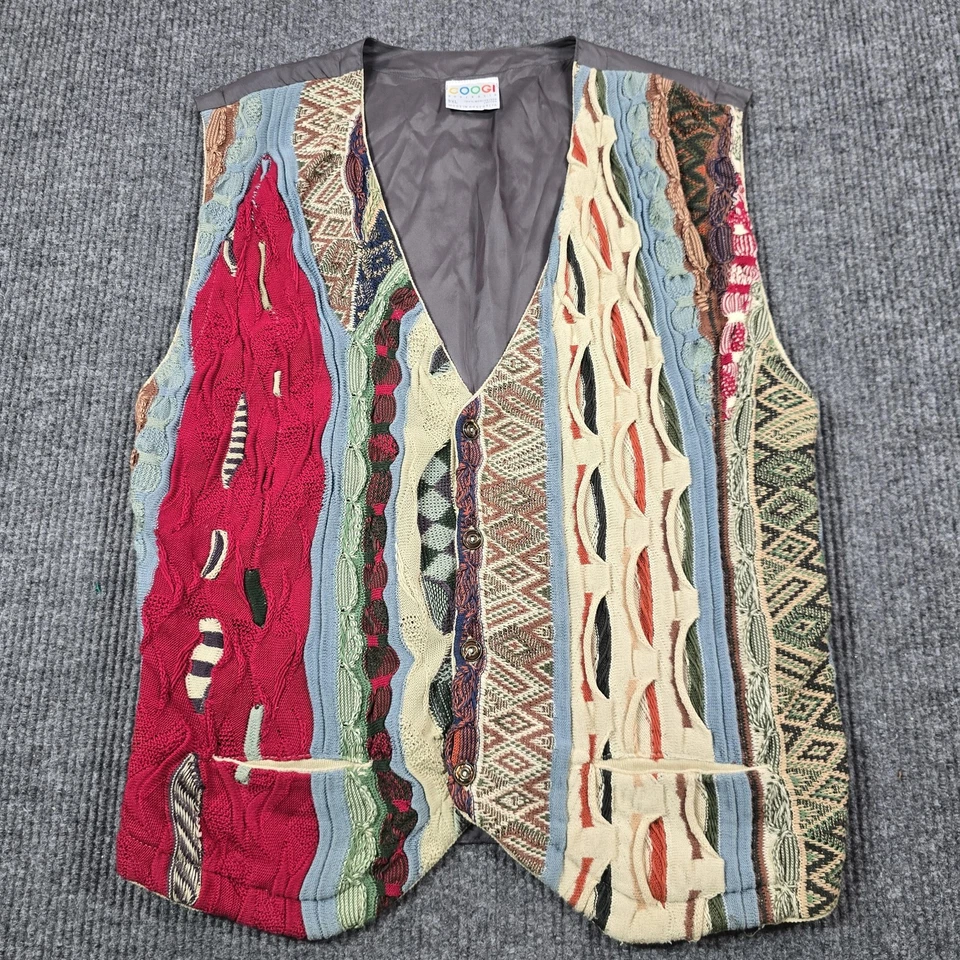 Vintage Coogi Sweater Vest Mens 3XL Multicolor 3D Knit Made In Australia 90s Y2K - Image 1 of 4