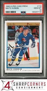 1990 O-PEE-CHEE PREMIER #114 MATS SUNDIN RC NORDIQUES HOF PSA 10 - Picture 1 of 22