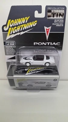 Johnny Lightning 1/64 Pontiac Firebird T/A 81 diecast American Cars tin storage - Image 1 of 4