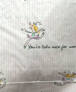 Vintage Gift Wrap Hallmark Square Set of 2 (4 sheets total) Ballerinas Coquette - Picture 1 of 7