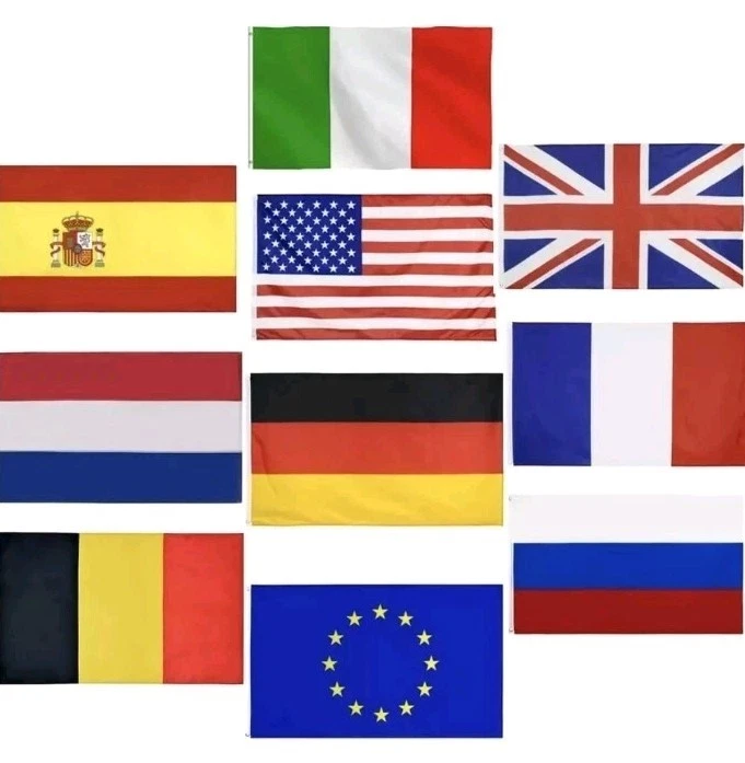 Bandiere del mondo 150x90cm. resistenti alle Intemperie con passante per asta - Immagine 1 di 1