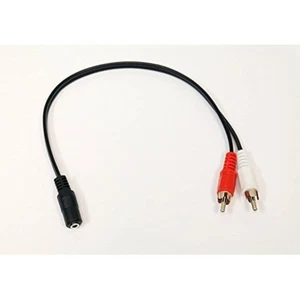 3.5MM Female Jack To 2 RCA Male Plug Audio Y Splitter Cable By Mars - Picture 1 of 4