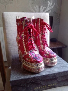 Azalea Wang Eva Red Women's Boots size 4 - Picture 1 of 6