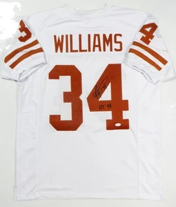 Ricky Williams Autographed White College Jersey W/ HT 98- JSA Witnessed Auth *4 - Picture 1 of 8