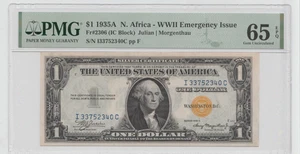 1935A $1 North Africa Silver Certificate, FR#2306 - Graded - 65 EPQ - Picture 1 of 2