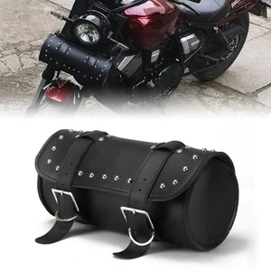 Motorcycle Tool Bag SaddleBag Handlebar PU Storage for Kawasaki Vulcan 800,Black - Bild 1 von 13