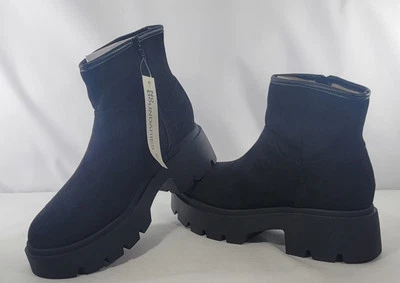 Botas femininas No Boundaries plataforma sola robusta aconchegante preto com zíper lateral tamanho 10 nova na caixa - Imagem 1 de 4