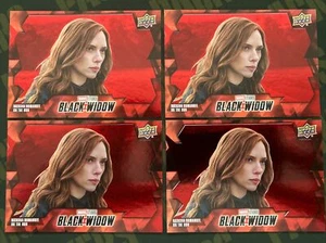 2021 Black Widow Marvel #1 Natasha Romanoff Scarlett Johansson Avenger (4 Cards) - Picture 1 of 3