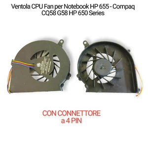 Ventola CPU Fan per Notebook HP 655 - Compaq CQ58 G58 HP 650 Series 4 PIN - Foto 1 di 4