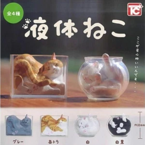 personaggio gatto liquido set completo (4 tipi) capsula giocattolo capsula giocattolo gacha - Foto 1 di 1