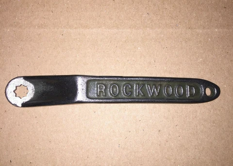 Vintage Old Stock Rockwood Valve Handle Angled Cast Iron 6 1/2" Metal STEAMPUNK Cover