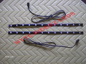 YELLOW 12" 5050 SMD LED 2 STRIPS FITS ALL CARS TOTAL OF 24 LED 5050SMD LEDS - Imagen 1 de 2