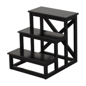 Pottery Barn Phoebe Accent 3 Etagen Stufe Beistelltisch Leiter Pflanzenständer schwarz - Bild 1 von 6