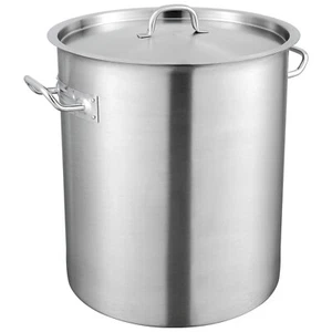 VEVOR Stainless Steel Stockpot 42 Quart Large Cooking Kitchen Sauce Pot with Lid - Picture 1 of 12