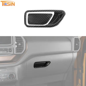 Passenger Storage Box Handle Cover Trim For Ford Bronco Sport 2021+ Carbon Fiber - Imagen 1 de 9