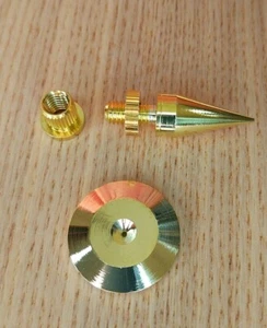 8 pointes de découplage pour enceintes Hifi de grande qualite couleur or - Imagen 1 de 4