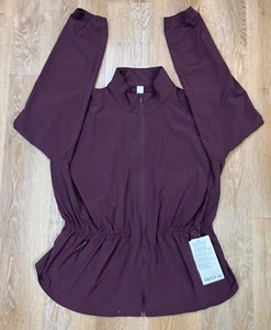Lululemon Jacket Womens Extra Large Burgundy Uv Protective Cinch Waist Run - Picture 1 of 11