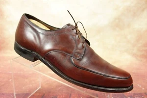 Vtg Hanover Brown Leather Moc Toe Casual Derby Blucher Oxford Shoes Mens 11 E/C - Bild 1 von 10