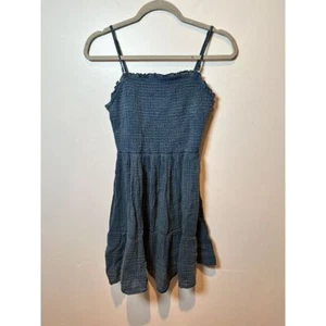 Anthropologie Dress Womens Small Blue Sleeveless Smocked Mini Sundress Stretch - Picture 1 of 5