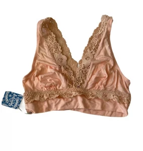 Free People Boho Bralette OB989655 Peach Small New NWT - Picture 1 of 8