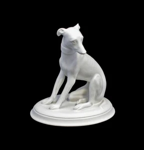 9944249-d Porzellan Figur Windhund Hund weiß bisquit Kämmer H11cm - Picture 1 of 4