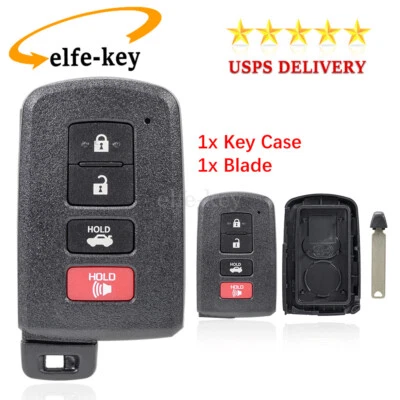 para Toyota Camry 2012 2013 2014 2015 2016 2017 coche inteligente llavero carcasa 4Btn Foto 1 de 4