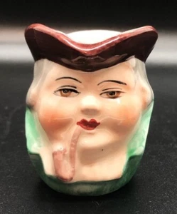 Vintage Miniatur Toby Figur Tasse grüne Jacke PV England 2" groß - Bild 1 von 8