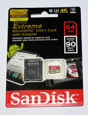 Sandisk 64G Micro Extreme stabilizer 4K HD SD card for DJI Osmo Pocket camera - Image 1 of 3