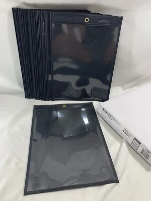 25 C-Line 45912 9" x 12" Un Lado Transparente Cosido Tienda Ticket Holder NUEVO Foto 1 de 4