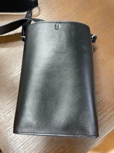Uniqlo x Jil Sander +J Leather Black Shoulder Bag 2021 from JAPAN Used - Picture 1 of 5