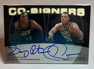1999-2000 GARY PAYTON / PAUL PIERCE Topps Co-Signers #CS23 Auto HOF Dual Auto - Picture 1 of 11