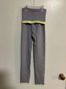 Free People FP Movement Lilac & Green Plaid Leggings Size XS - Picture 1 of 7