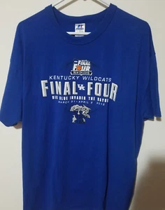 University Of Kentucky Wildcats 2012 Final Four Blue Short Sleeve Shirt Size XL - Picture 1 of 3