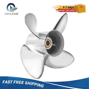 14 1/4 x 17 Stainless Steel Propeller fit Mercury 135-300HP 15 Spline Tooth,RH - Picture 1 of 6