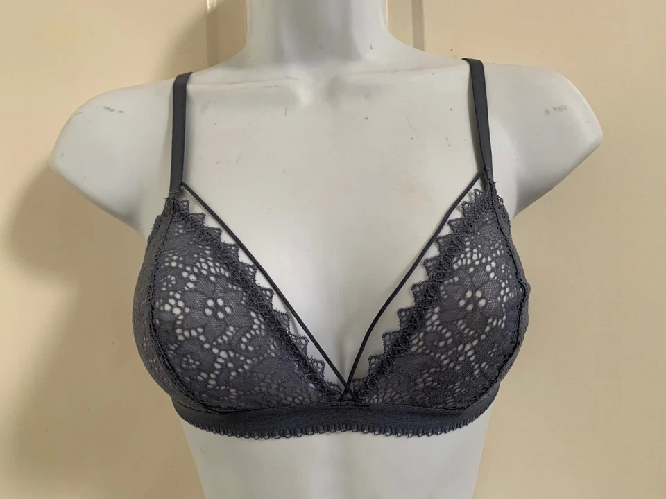 GAPBody NEW! Blue/Gray Lace Sheer Bralette Seconde Peau Sz XS NWOT! - Image 1 of 4