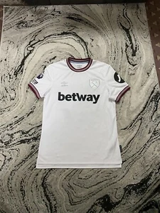 West Ham United FC Match Worn Nayef Aguerd #27 Away Football Shirt Player Issue - Picture 1 of 16