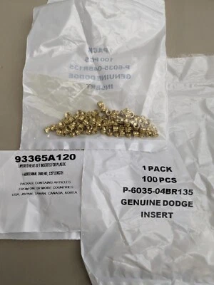 DODGE 100x #4 #4-40 Brass Threaded Heat Set Inserts for Plastic 3D Printing Metal Nuts