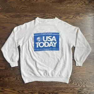 Vintage 1980s USA Today The Nation’s Newspaper Crewneck Sweater Women’s MEDIUM - Picture 1 of 7