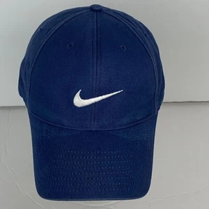 Vintage Nike Blue Hat Cap Baseball Swoosh Performance Gray Tag Just Do It Taiwan - Picture 1 of 19
