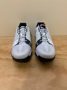 UNDER ARMOUR TEMPO SPORT GOLF SHOES WHITE SILVER GREY BLACK 1288576-101 SIZE 12 - Picture 1 of 4