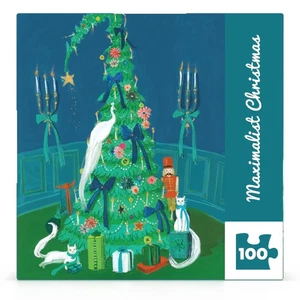 Maximalist Christmas von Janet Hill 100-teiliges Mini-Puzzle NYPC Neu - Bild 1 von 2